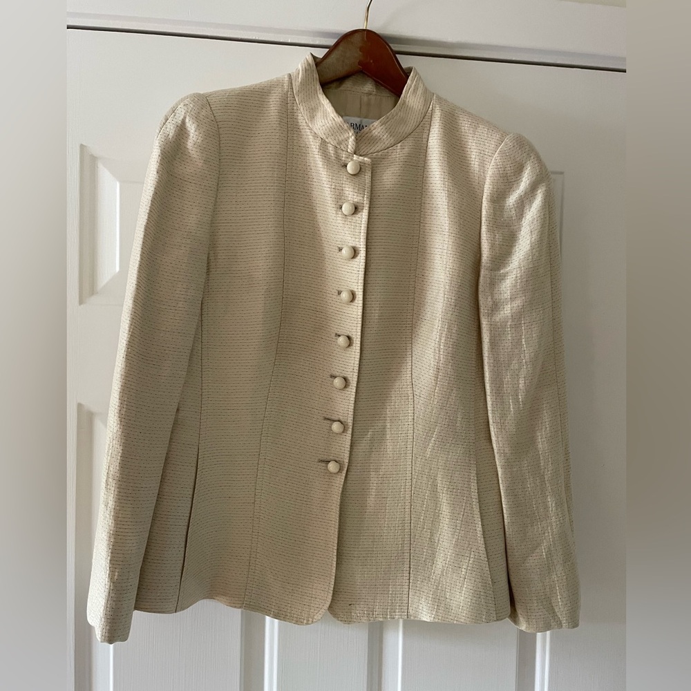 Armani short beige jacket.
